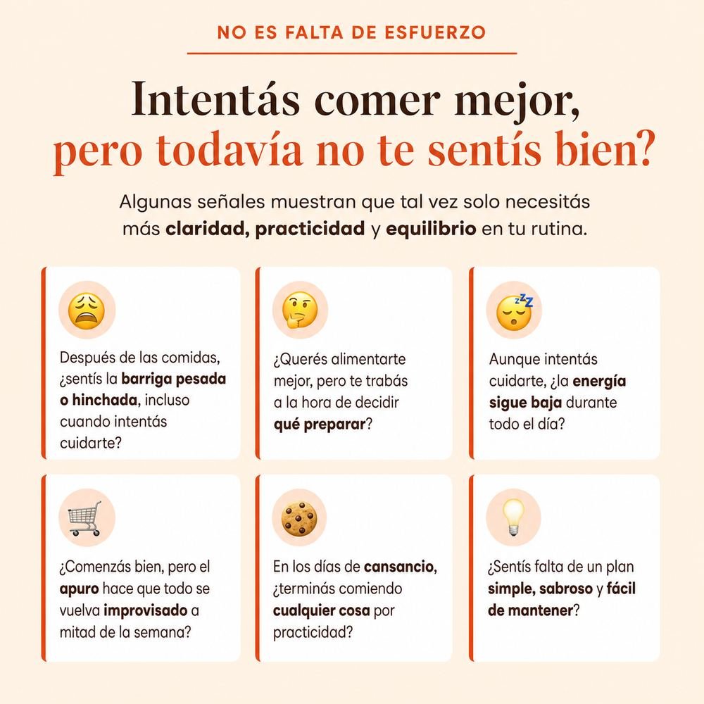 ¿Intentás comer mejor pero todavía no te sentís bien?